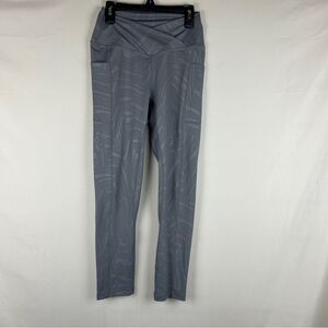 Zyia gray cross waist pockets legging size 6-8 /S